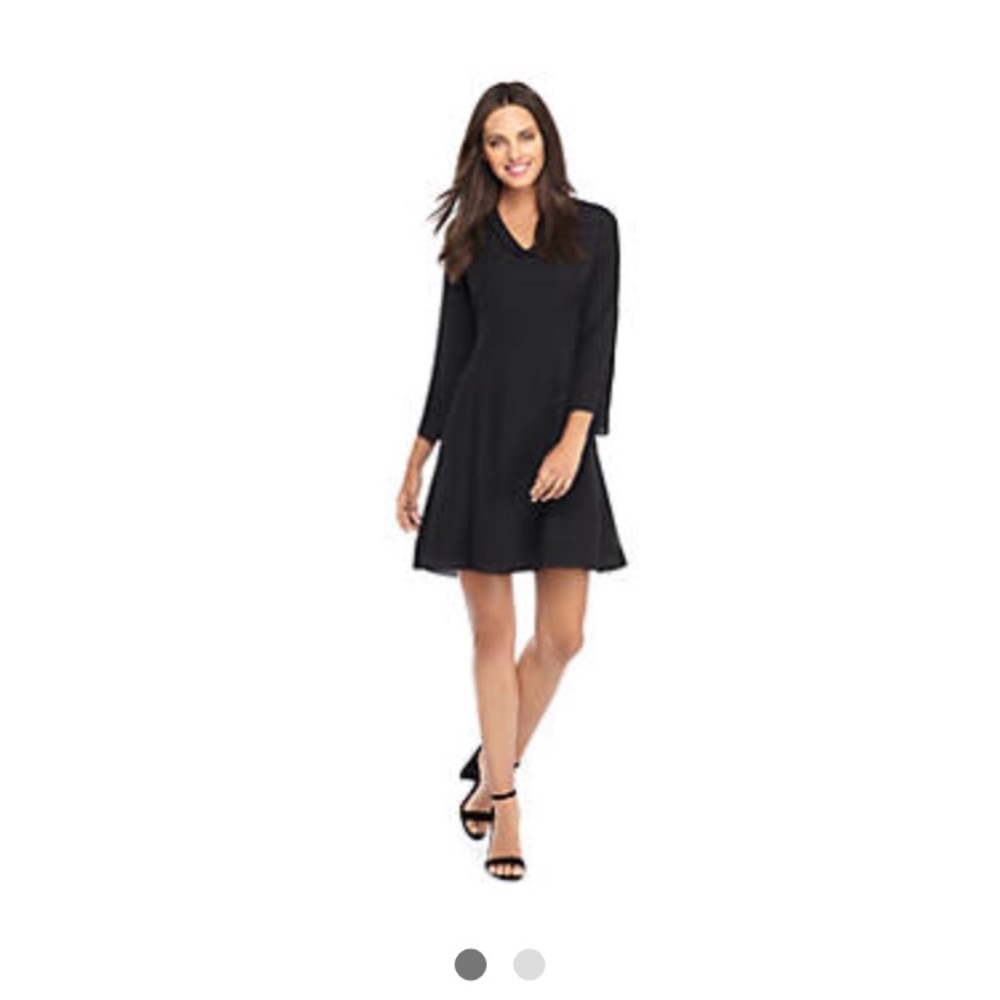 V-Neck Pleat Dress (M) The Limited